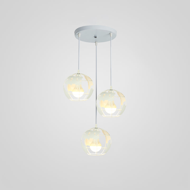 Macaron de suspension du globe Macaron 3 lumières suspendues pour salle à manger