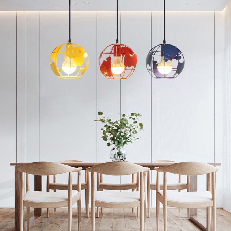 Macaron de suspension du globe Macaron 3 lumières suspendues pour salle à manger