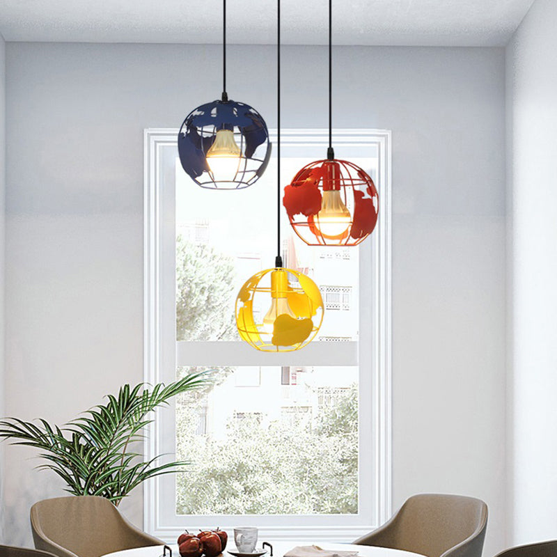 Macaron de suspension du globe Macaron 3 lumières suspendues pour salle à manger
