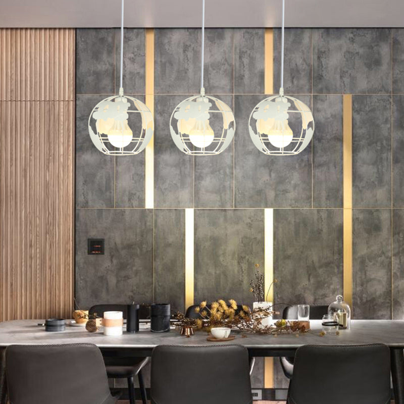 Macaron de suspension du globe Macaron 3 lumières suspendues pour salle à manger