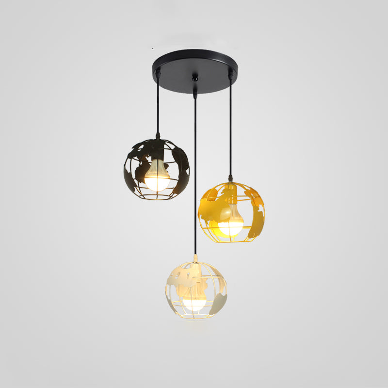 Macaron de suspension du globe Macaron 3 lumières suspendues pour salle à manger