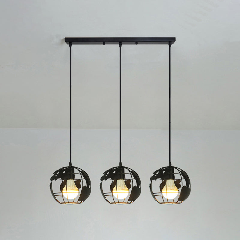 Macaron de suspension du globe Macaron 3 lumières suspendues pour salle à manger