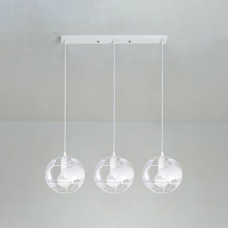 Macaron de suspension du globe Macaron 3 lumières suspendues pour salle à manger