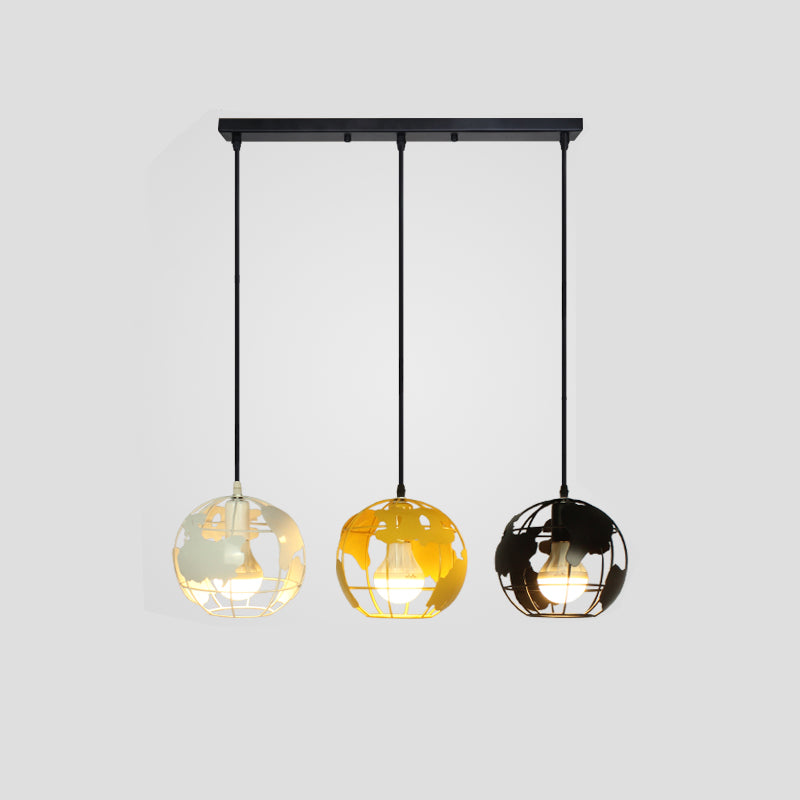 Macaron de suspension du globe Macaron 3 lumières suspendues pour salle à manger