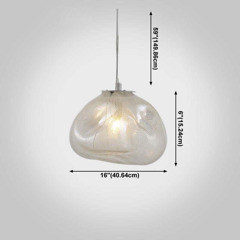 1 Lichthängeleuchte moderne geometrische Federlampe für das Restaurant