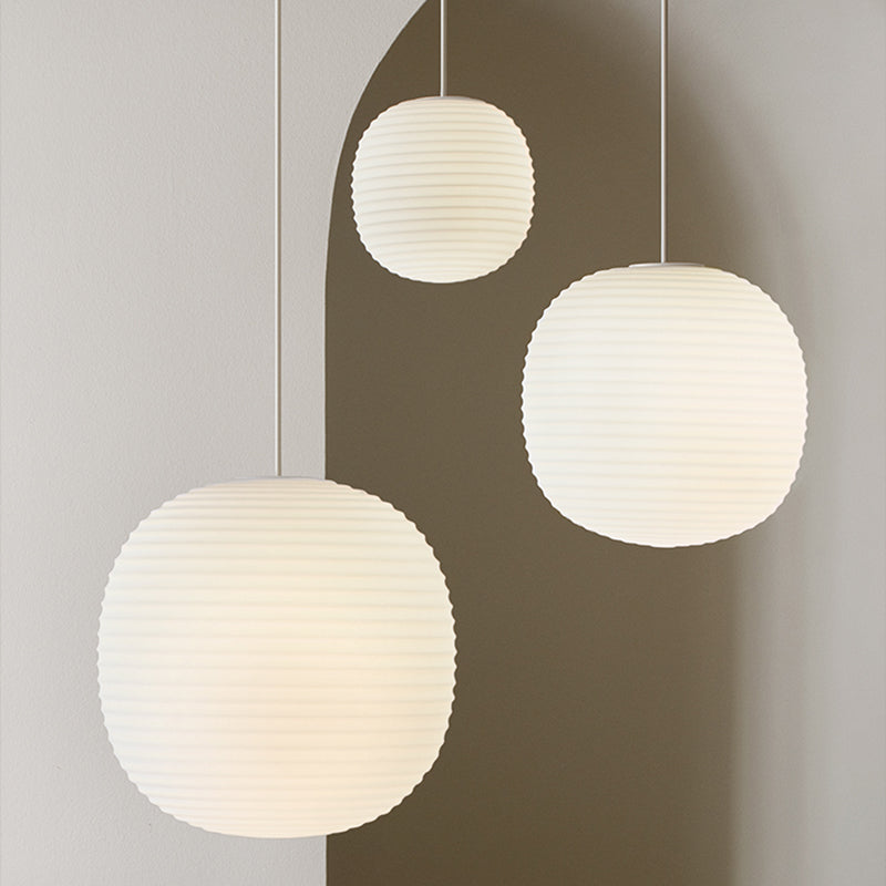 Pendre de style moderne Verre Lumière 1 lumière suspendue Lumière en blanc pour le chevet