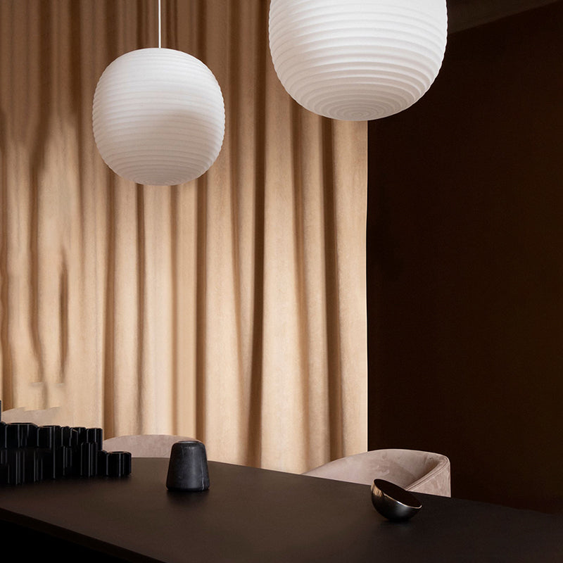 Pendre de style moderne Verre Lumière 1 lumière suspendue Lumière en blanc pour le chevet