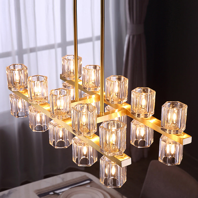 Cocina de luz nórdica de la isla de la isla simple lámpara colgante de techo