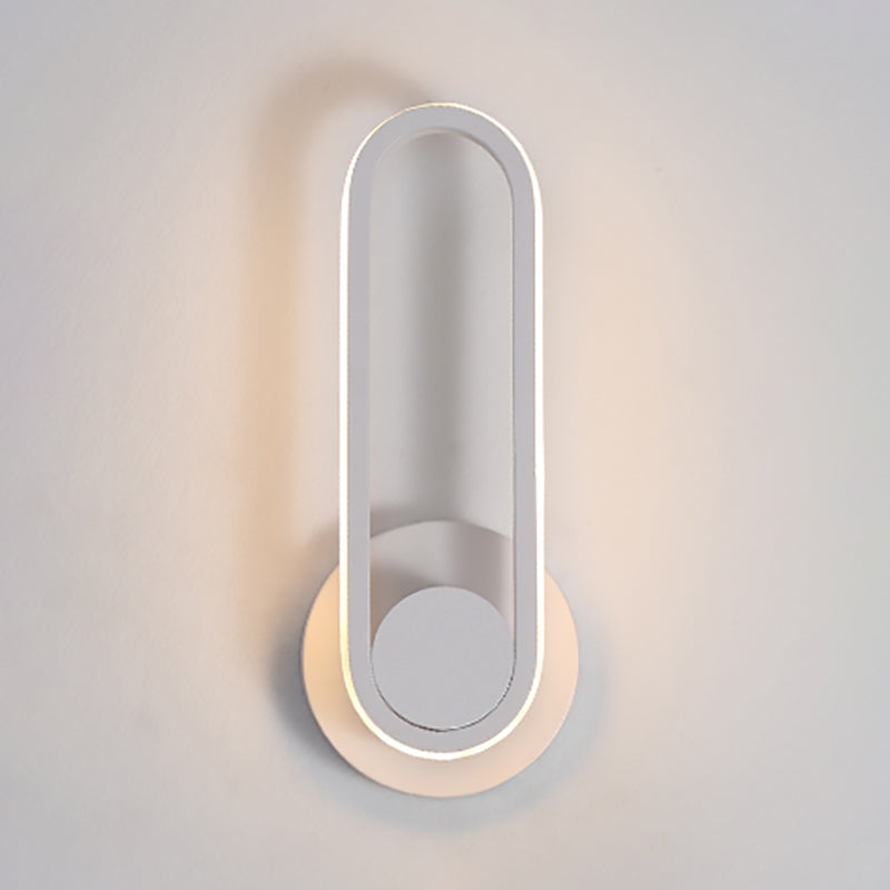 Modernist Oval Wall Sconce LED Minimalism 1 Light Wall Mounted Light for Dining Room