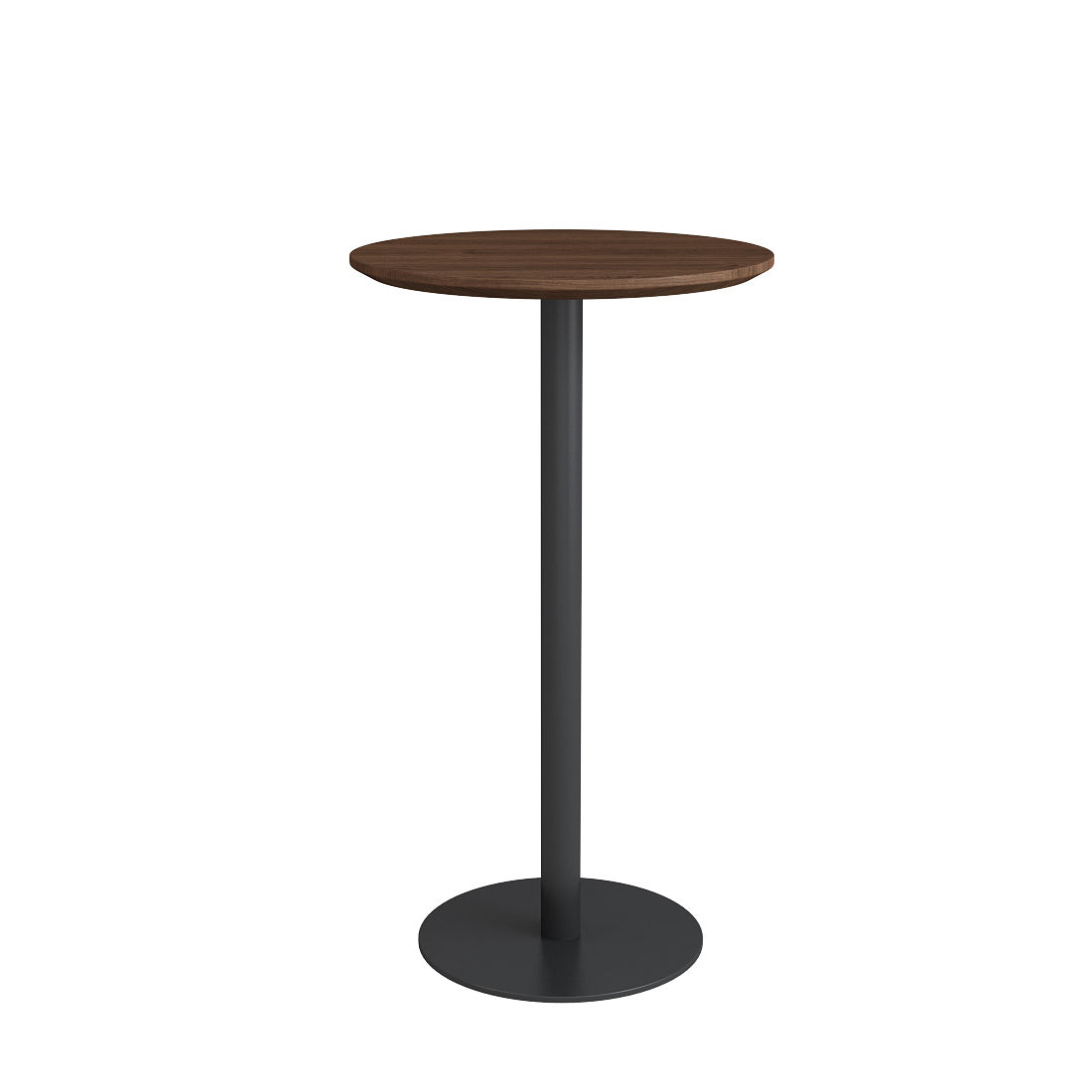 Contemporary Round Bar Dining Table Indoor Wood Bar Table with Iron Base