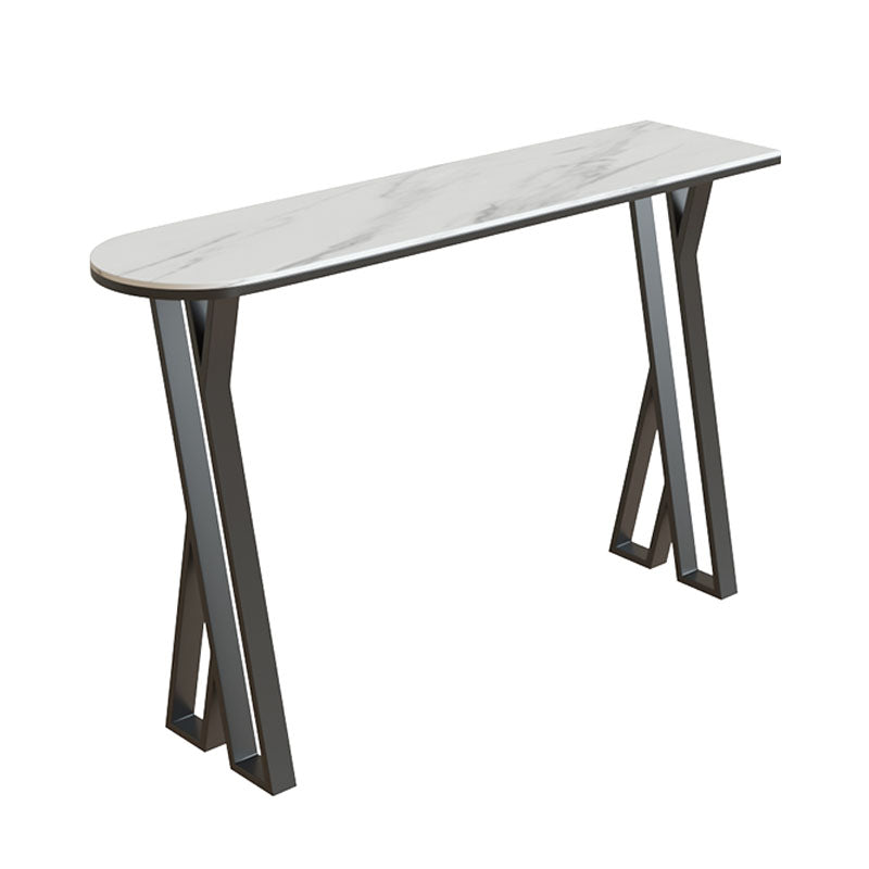 Industrial Style Bar Table Artificial Stone Top 42-inch Height Pub Table for Dining Room