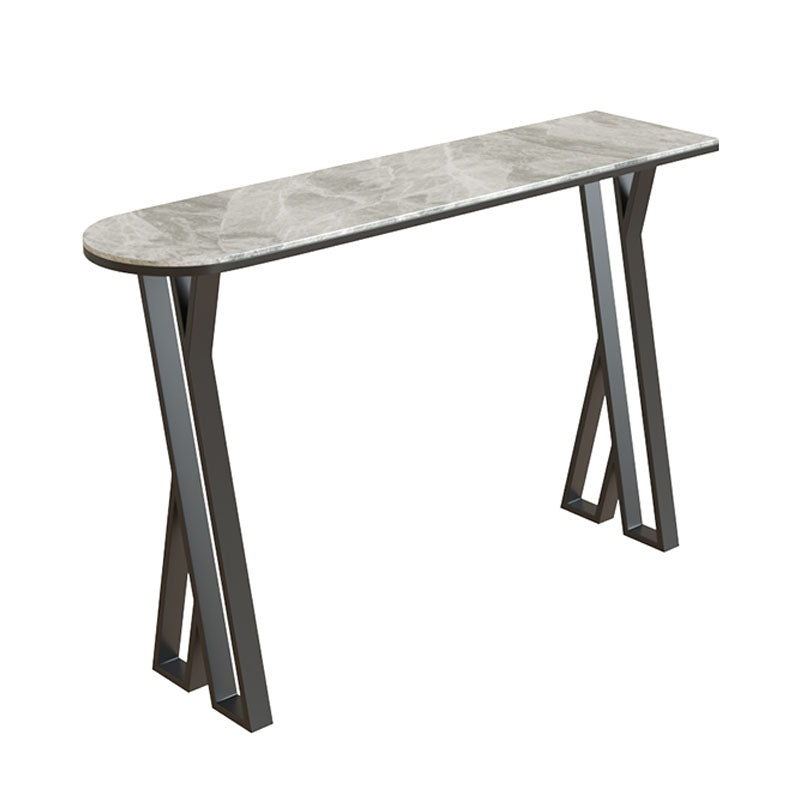 Industrial Style Bar Table Artificial Stone Top 42-inch Height Pub Table for Dining Room