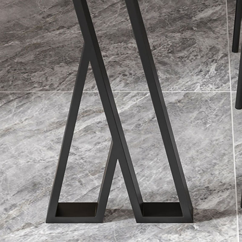 Industrial Style Bar Table Artificial Stone Top 42-inch Height Pub Table for Dining Room