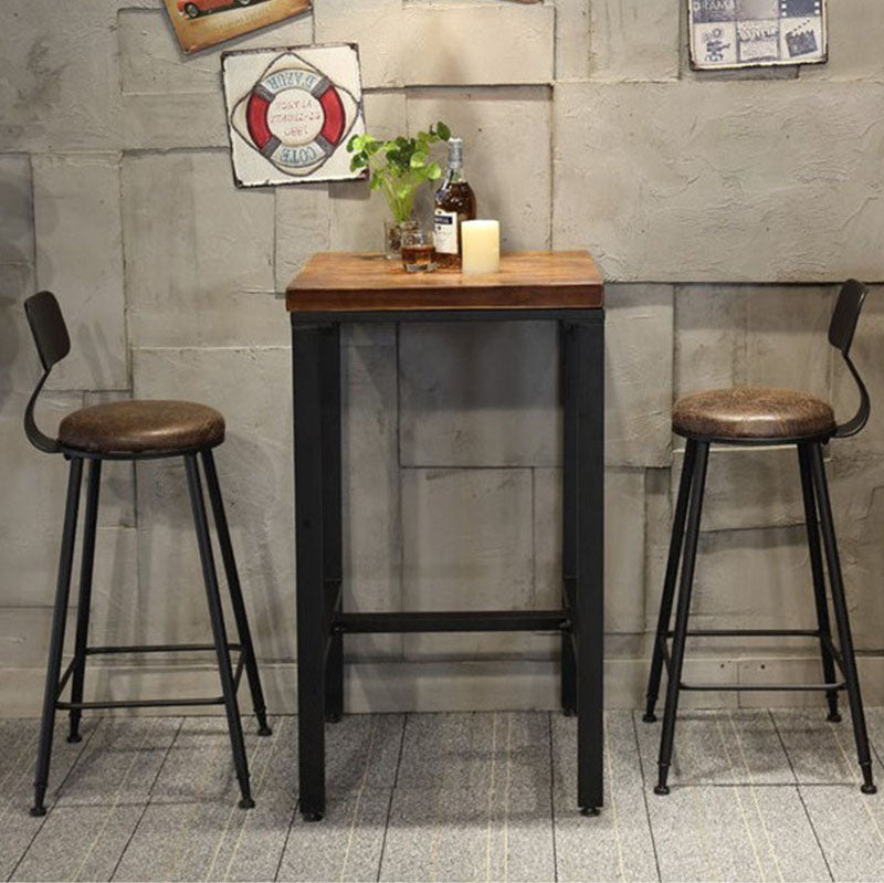 Industrial Style Rectangle Top Counter Table Pine Top 42-inch Height Table