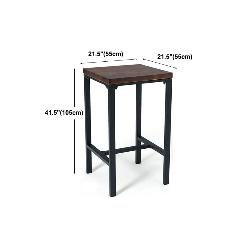 Industrial Style Rectangle Top Counter Table Pine Top 42-inch Height Table