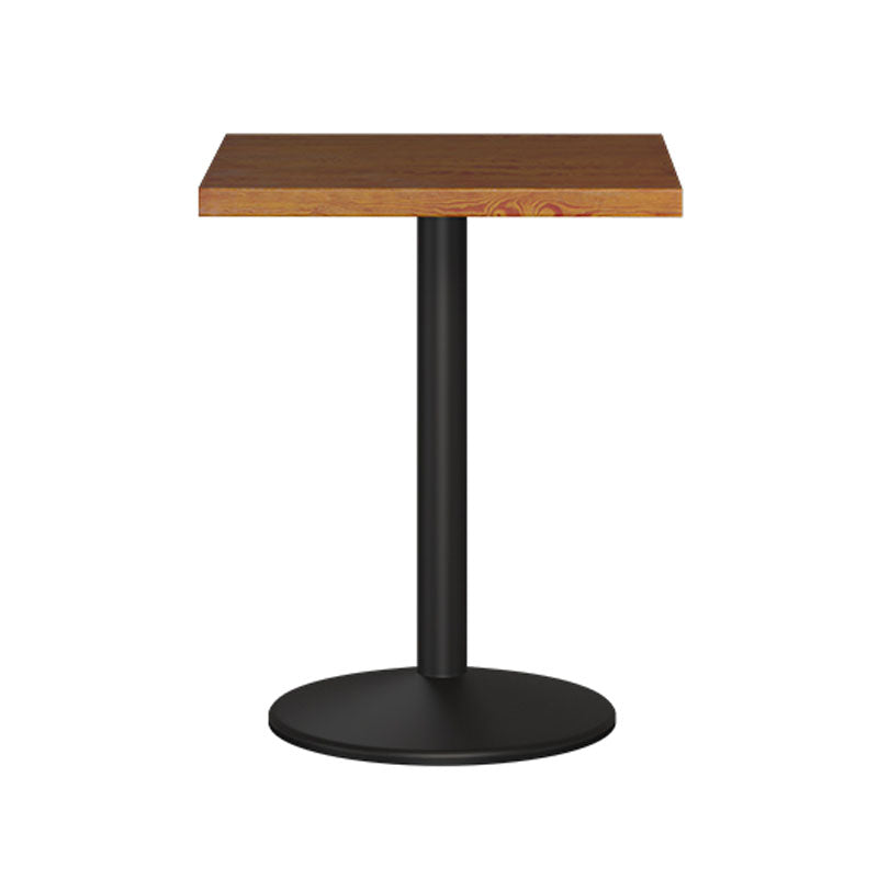Industrial Wood Top Counter Table Black Metal Base Table for Coffee Shop