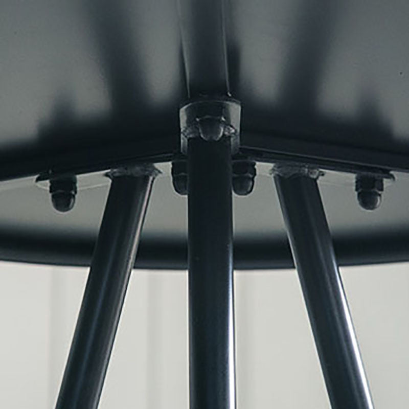 Round Indoor Industrial Bar Dining Table Iron Tripod Pedestal Bistro Table with Footrest