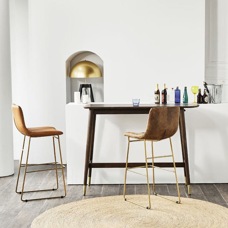 Industrial Wood Trestle Bar Table Specialty Indoor Bistro Table - 53" x 18" x 40"