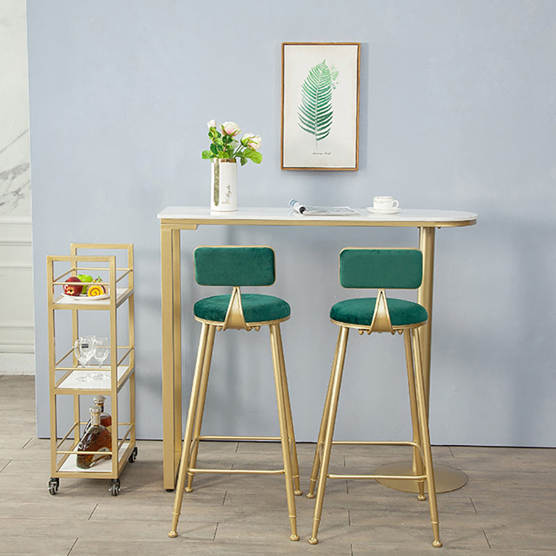 Industrial Style 41.3"H Bar Table Faux Marble White Top Specialty Bistro Table