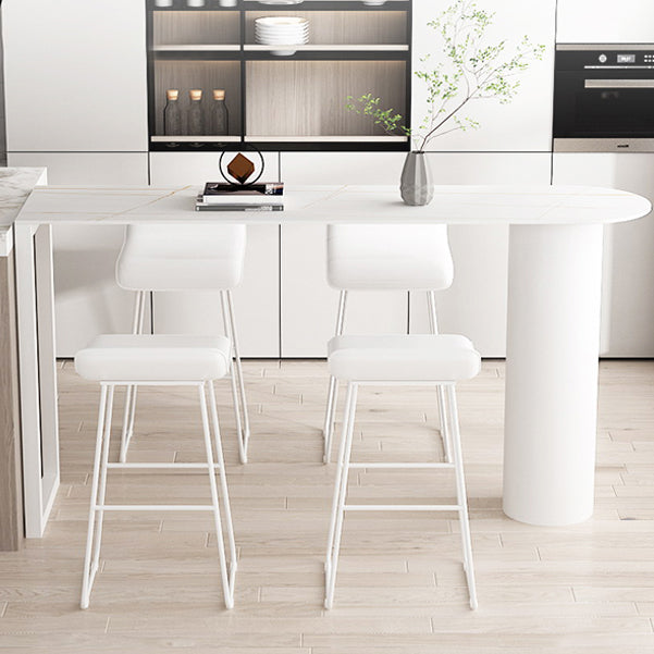 Stone Kitchen Double Pedestal Hall/Pub Table Modern Bistro Bar Height Cocktail Table