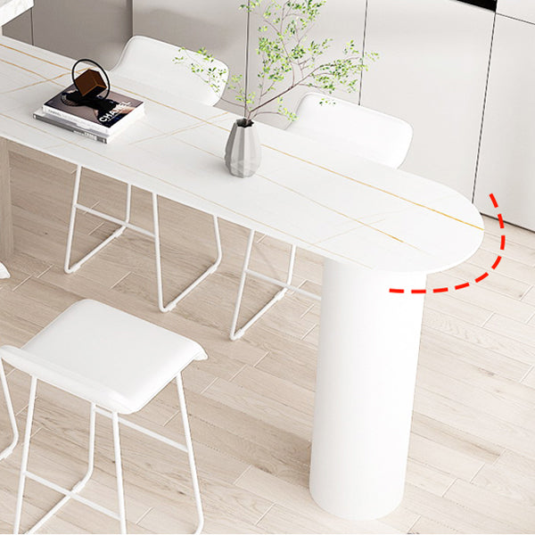 Stone Kitchen Double Pedestal Hall/Pub Table Modern Bistro Bar Height Cocktail Table