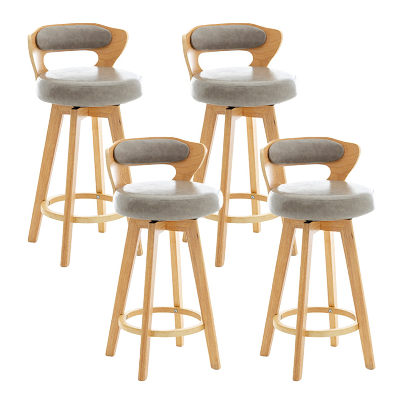 Tabouret de bar rond contemporain tabouret de bar en bois sans repose-pied avec repose-pied