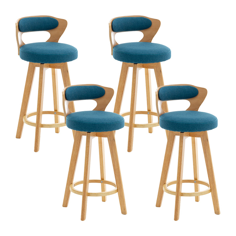 Tabouret de bar rond contemporain tabouret de bar en bois sans repose-pied avec repose-pied