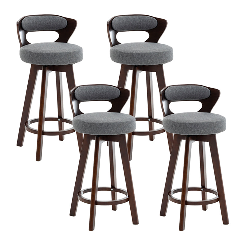 Tabouret de bar rond contemporain tabouret de bar en bois sans repose-pied avec repose-pied