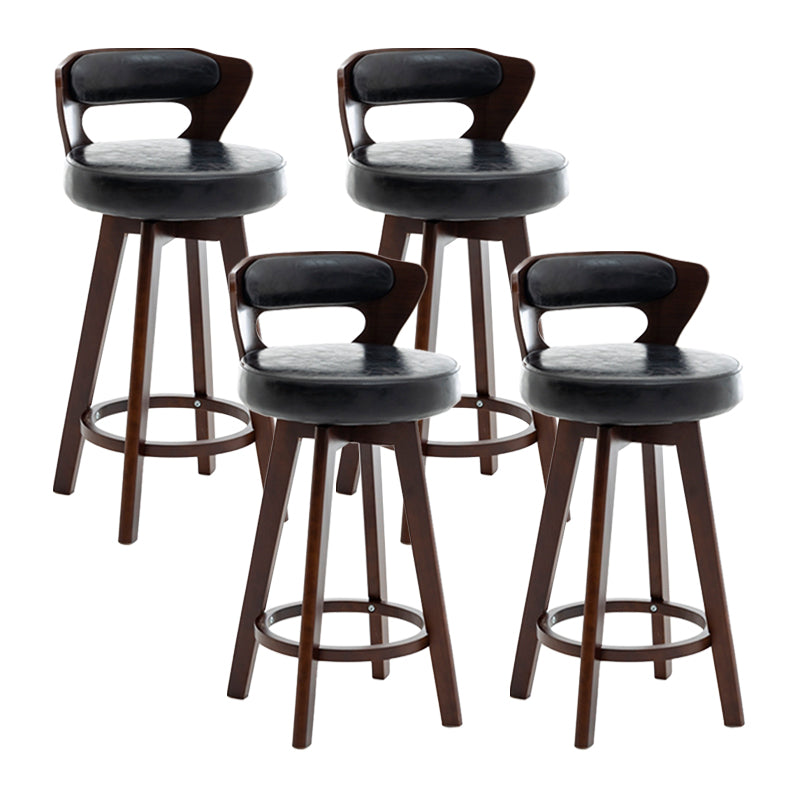 Tabouret de bar rond contemporain tabouret de bar en bois sans repose-pied avec repose-pied