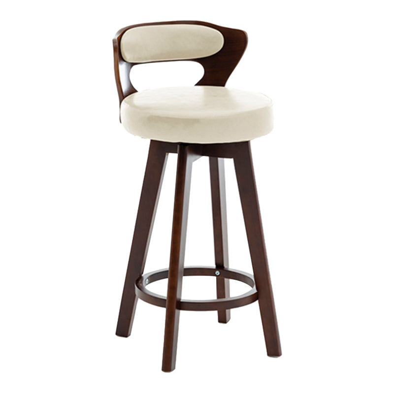 Tabouret de bar rond contemporain tabouret de bar en bois sans repose-pied avec repose-pied