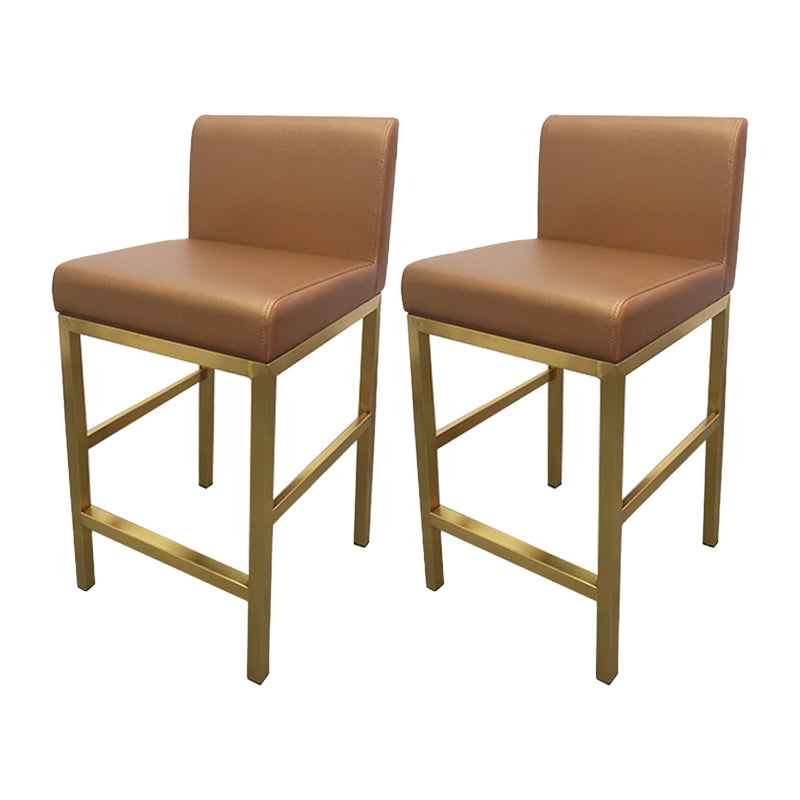 Taburete de bar con respaldo sin brazos Glam, taburete de bar de joyería de acero inoxidable con cojín