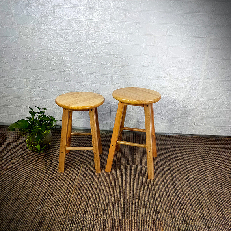 Moderner armloser rückenloser Thekeschatzhocker Holzhaushalshocker mit Holzsitz
