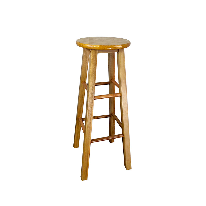 Moderner armloser rückenloser Thekeschatzhocker Holzhaushalshocker mit Holzsitz
