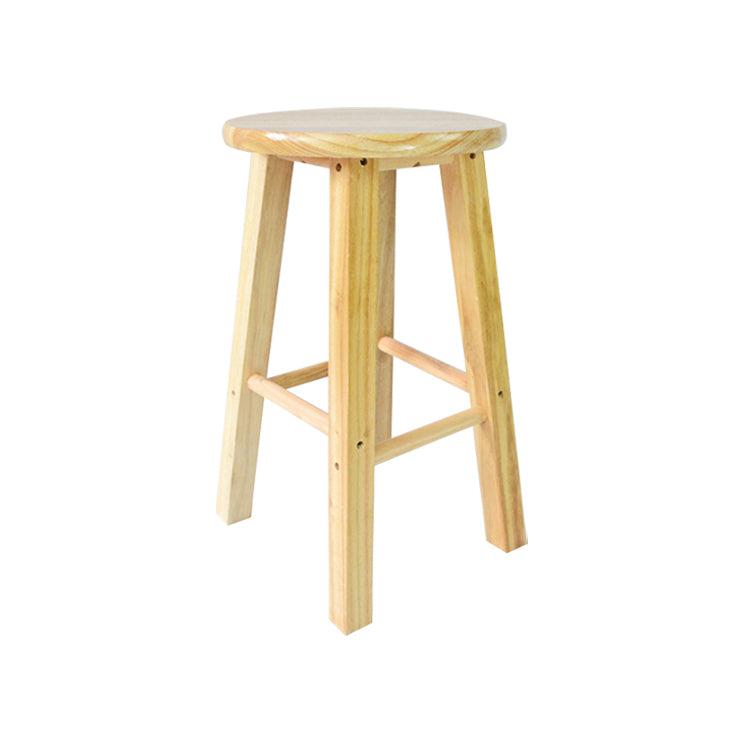Moderner armloser rückenloser Thekeschatzhocker Holzhaushalshocker mit Holzsitz