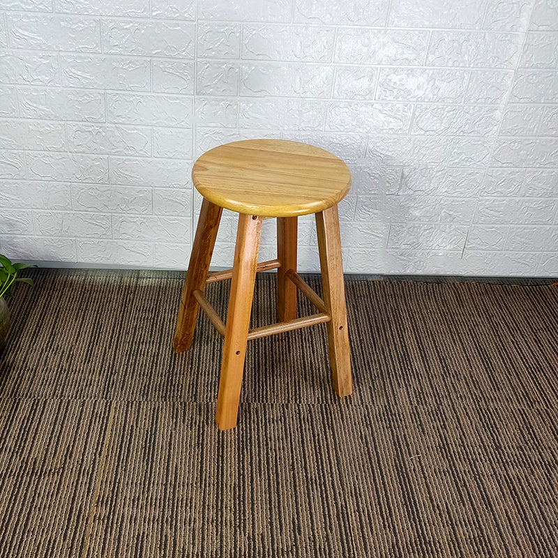 Moderner armloser rückenloser Thekeschatzhocker Holzhaushalshocker mit Holzsitz