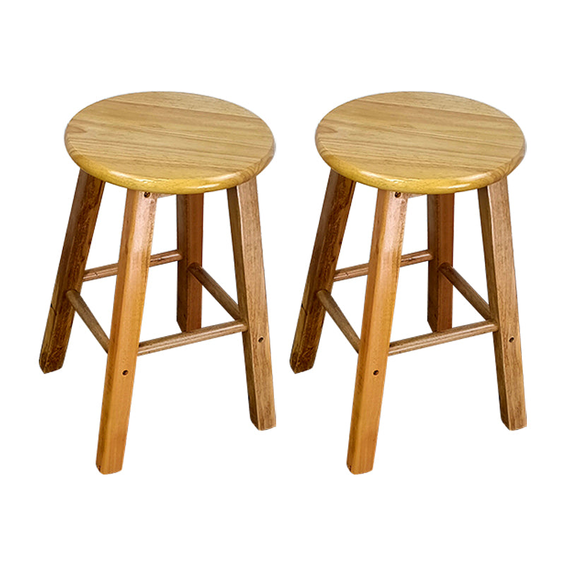 Moderner armloser rückenloser Thekeschatzhocker Holzhaushalshocker mit Holzsitz
