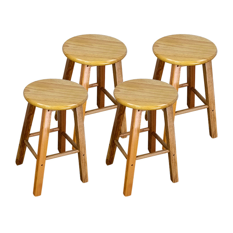 Moderner armloser rückenloser Thekeschatzhocker Holzhaushalshocker mit Holzsitz