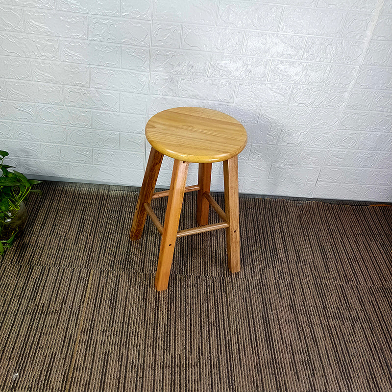 Moderner armloser rückenloser Thekeschatzhocker Holzhaushalshocker mit Holzsitz