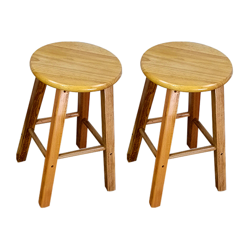 Moderner armloser rückenloser Thekeschatzhocker Holzhaushalshocker mit Holzsitz