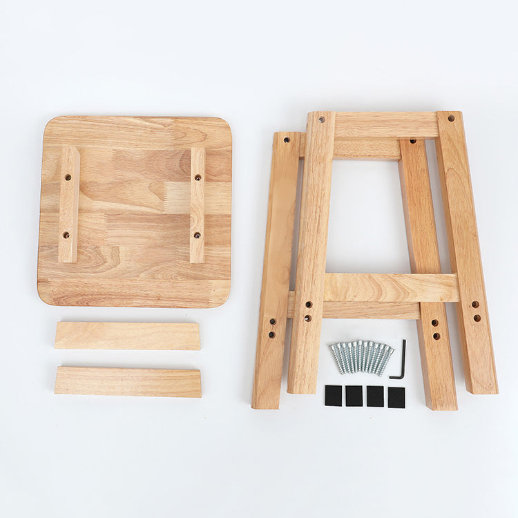 Moderner, armloser, rückenfreier Thekenhocker aus Holz für den Haushalt, Barhocker mit Holzsitz und Pedal