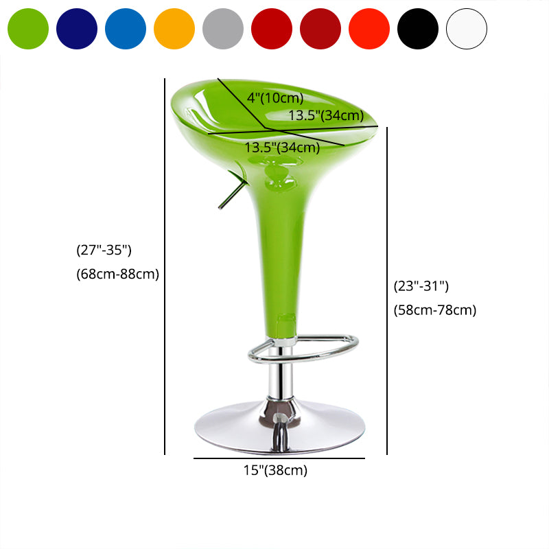 Modern Liftable Rotatable Counter Stool Steel Household Bar Stool with Pedal