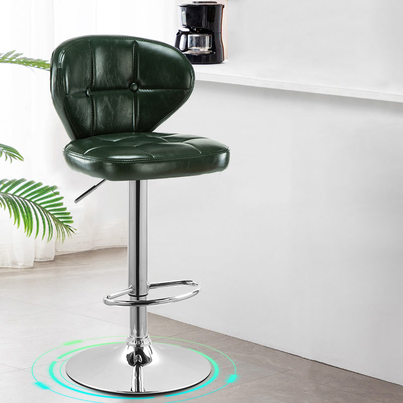 Moderner, anhebbarer, drehbarer Barhocker aus Stahl für den Haushalt mit Kissen und Pedal