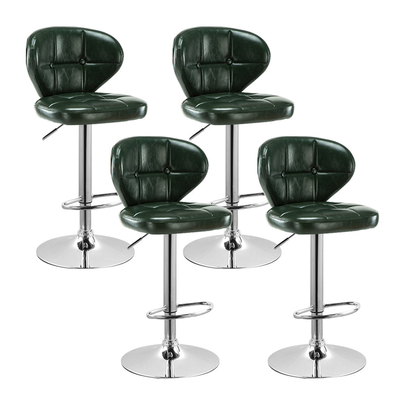 Moderner, anhebbarer, drehbarer Barhocker aus Stahl für den Haushalt mit Kissen und Pedal