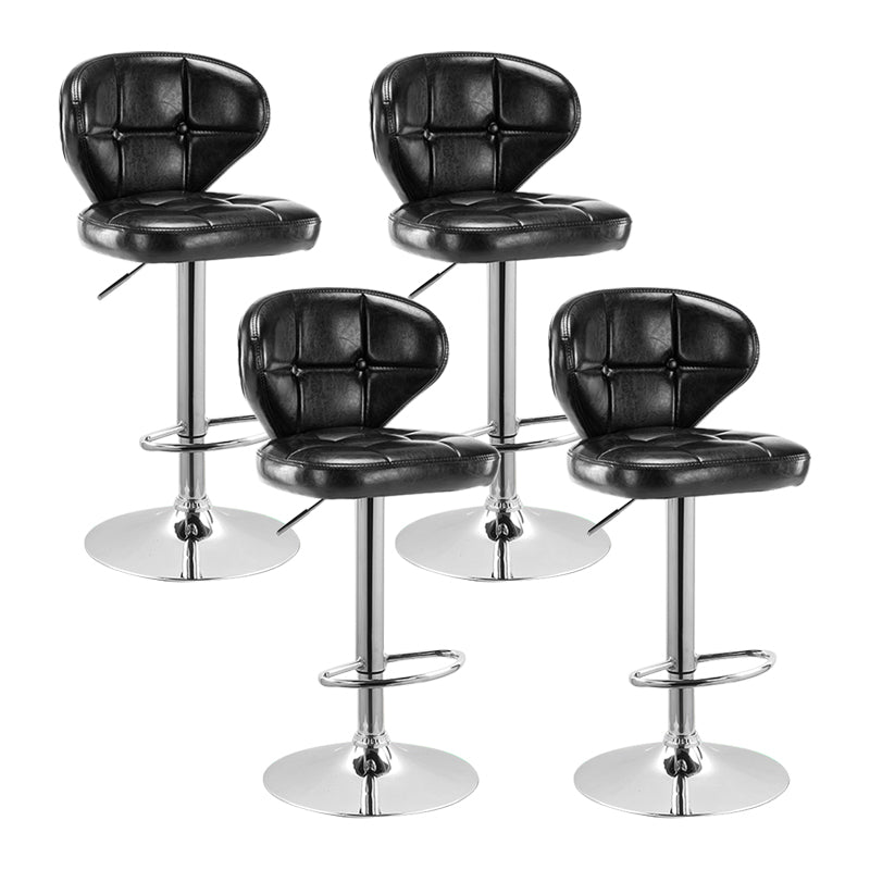 Moderner, anhebbarer, drehbarer Barhocker aus Stahl für den Haushalt mit Kissen und Pedal