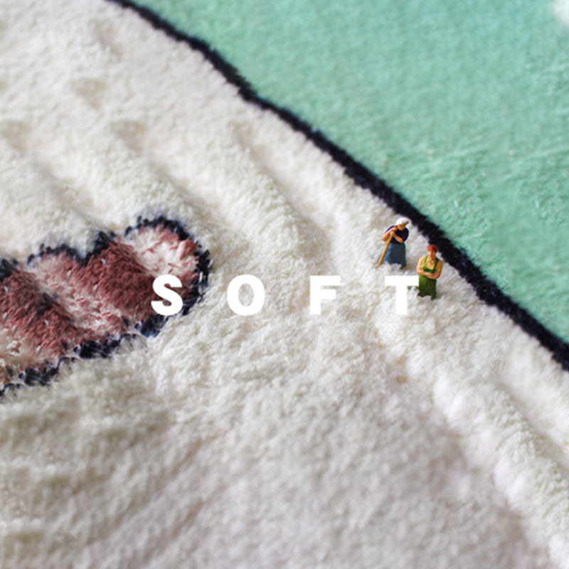 Color Block Carpet Polyster Rug Stain Resistant Indoor Rug for Living Room