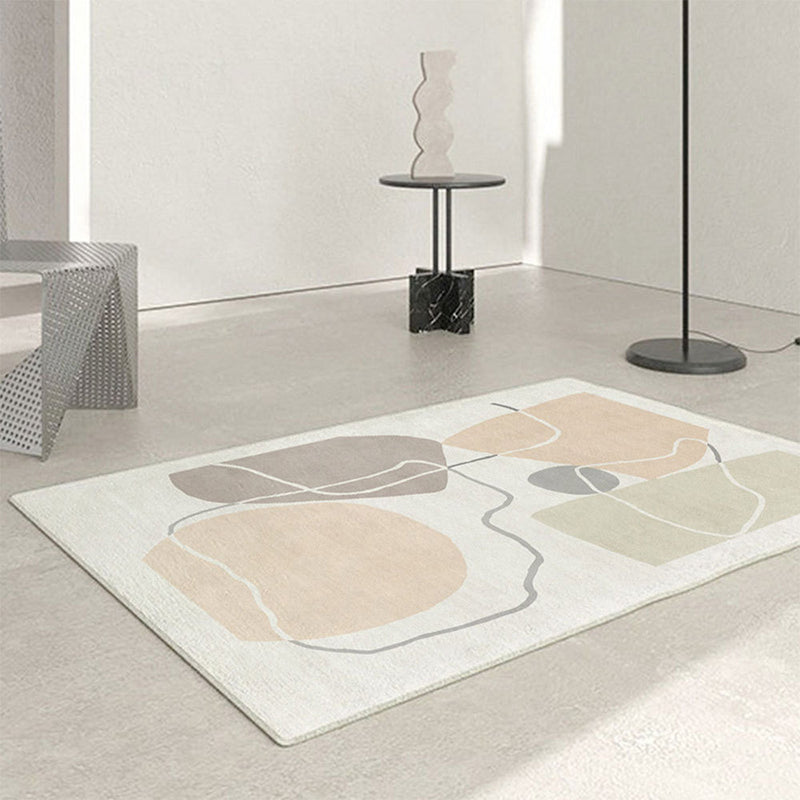 Contemporary Rug Polyester Rug Anti-Slip Backing Carpet for Living Room