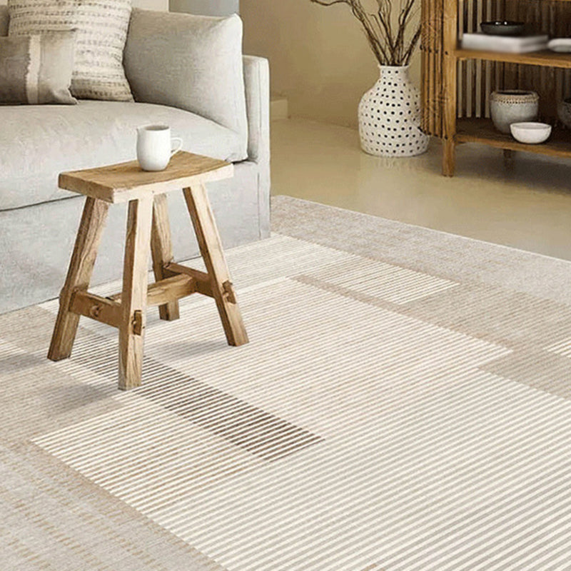 Contemporary Rug Polyester Simple Rug Non-Slip Backing Rug for Home Decor