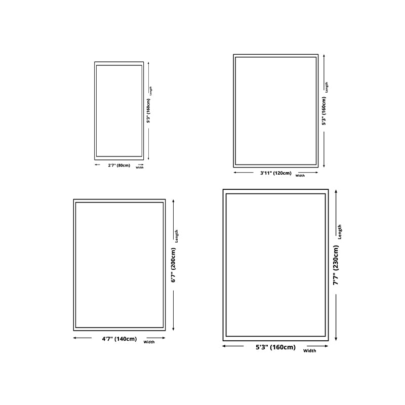 Modern Rug Geometric Washable Rug Polyester Stain Resistant Carpet for Home Decor