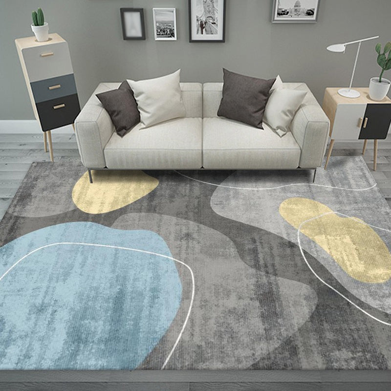 Magnificent Modern Rug Orange Color Piece Rug Stain Resistant Rug for Living Room