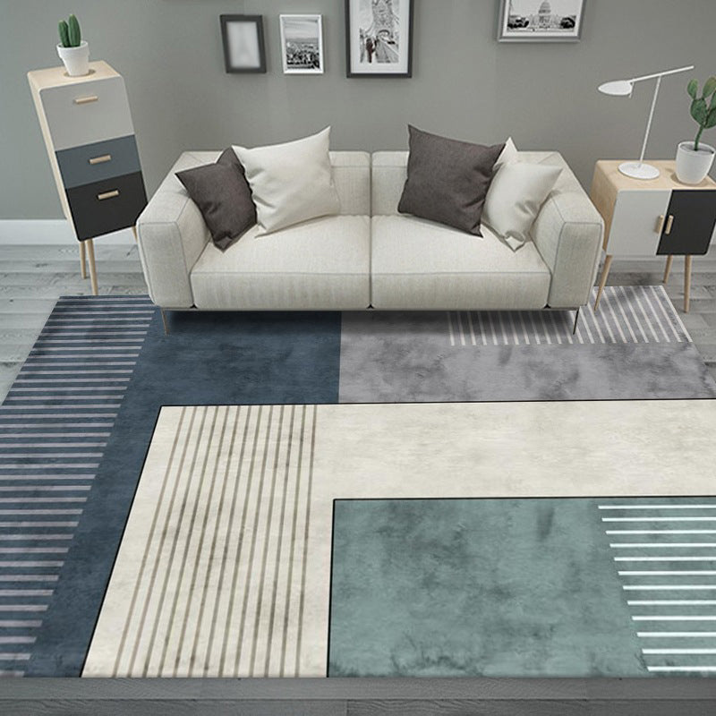 Magnificent Modern Rug Orange Color Piece Rug Stain Resistant Rug for Living Room